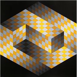 Victor Vasarely, Gestalt 2, Serigraph