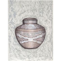 Luis Mazorra, Old Mexican Pot, Aquatint Etching