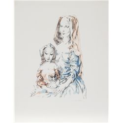 Tsuguharo Foujita, Mother and Child, Lithograph