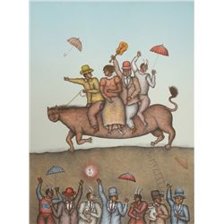 Maximino Javier, Fiesta, Lithograph