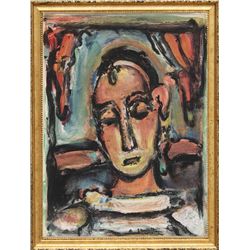 Georges Rouault, Tete de Jeune Fille, Verve, Lithograph