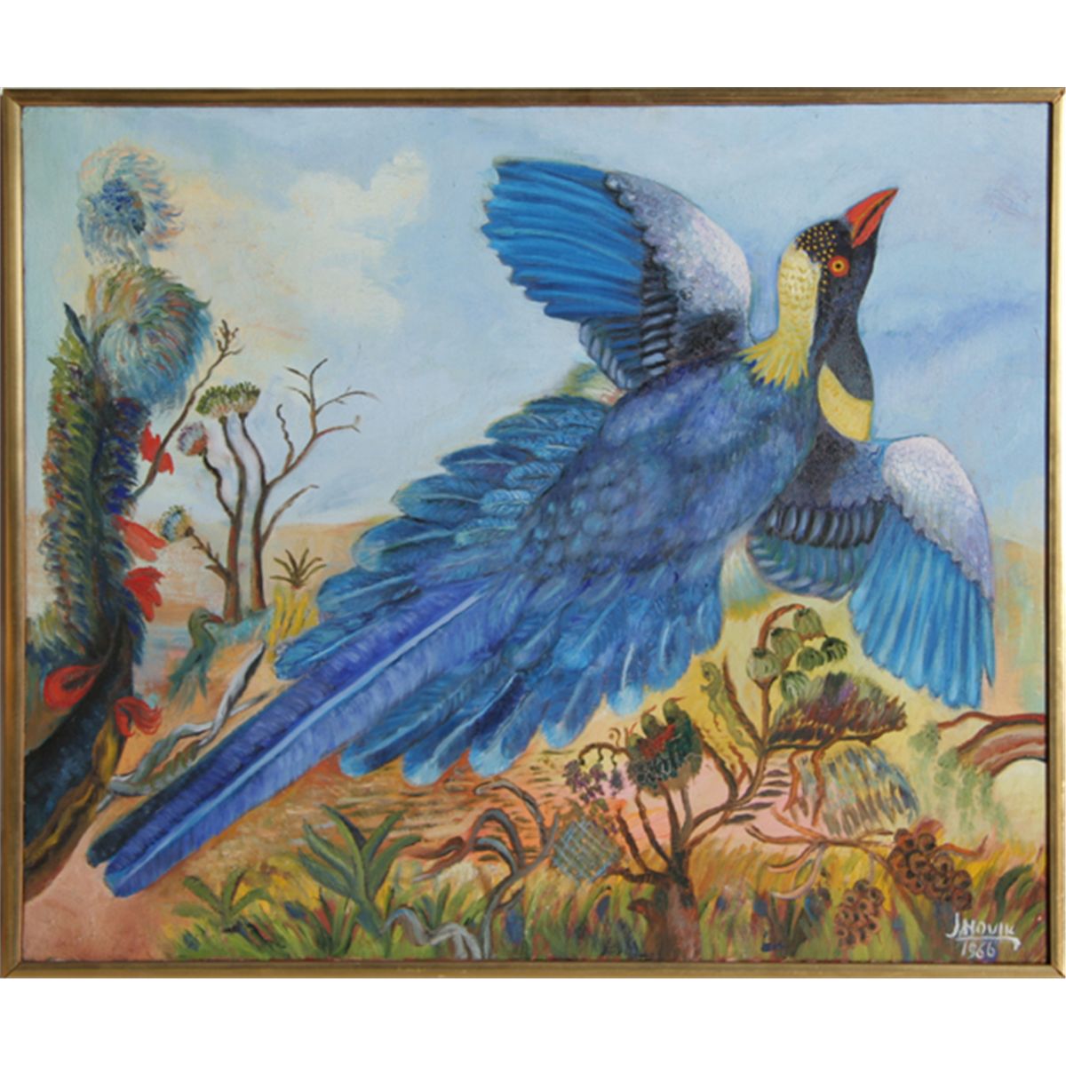 Jennie Novik, The Blue Bird, Oil Painting