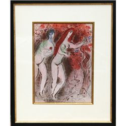 Marc Chagall, Adam and Eve and the Forbidden Fruit, Lithograph
