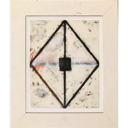 John Millei, Abstract Geometric Mixed Media Artwork