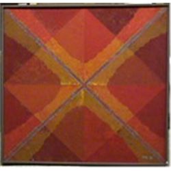 Dan Teis, Geometric Painting with Collage