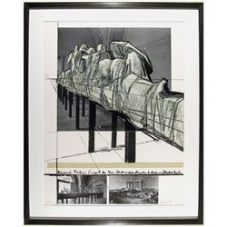 Christo, Wrapped Statues, Silkscreen and Photo-Collage