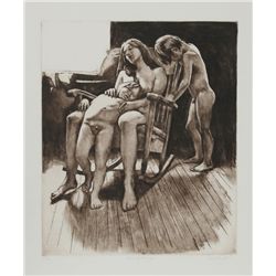Harry McCormick, Family, Aquatint Etching