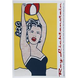 Roy Lichtenstein, Girl with Ball, Poster