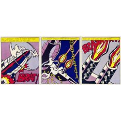 Roy Lichtenstein, As I Opened Fire (Triptych), Offset Lithograph