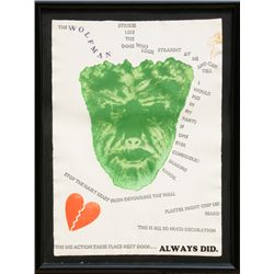 Jim Dine, Wolfman (Wall) , Aquatint Etching