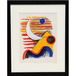 Alexander Calder, La Lune et La Montagne Jaune, Lithograph