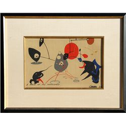 Alexander Calder, A Piece of My Workshop (Wallpaper), Silkscreen