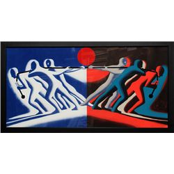 Mark Kostabi, Tug of War, Serigraph