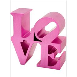Robert Indiana, Pink Love, Aluminum Sculpture