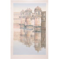 Bannister, Pavillions of Pushkar India, Lithograph