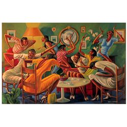 Ernie Barnes, Room Ful'A Sistahs, Offset Lithograph