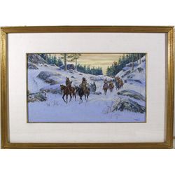 Noel Daggett, When Mountains Turn Cold, Watercolor