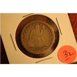 1854 Seated Quarter W/ Arrows