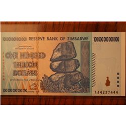 "One Hundred Trillion Dollars" Zimbabwe