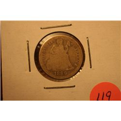 1889 seated dime