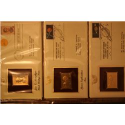 3 24kt first day covers