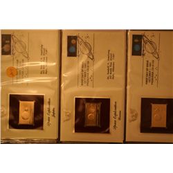 3 24kt first day covers