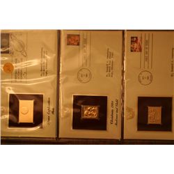 3 24kt first day covers