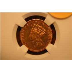 1855 $3gold ngc xf details very rare