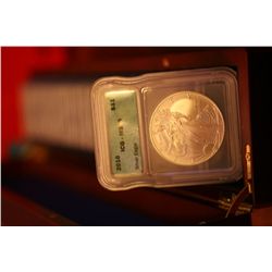 1986-2010 icg ms69 silver eagles in box