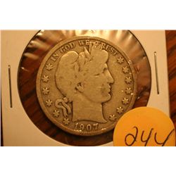 1907d barber half dollar