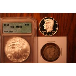 icg ms69 eagle 2010s proof kenn,1915 quarter