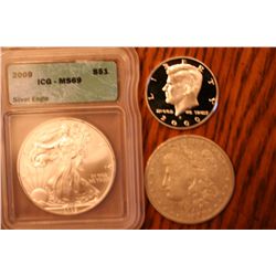 2009 icgms69 ase,2000s proof kenn,1887-0 morgan