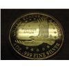 Image 2 : 4 OZ .999 FINE SILVER 24K GOLD PLATED ROUND
