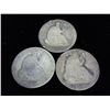 Image 1 : 1873,75 & 76 SEATED LIBERTY HALF DOLLARS