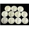 Image 2 : 11 ASSORTED 40'S MERCURY DIMES