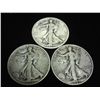 Image 1 : 1935-D,36 & 39-D WALKING LIBERTY HALF DOLLARS
