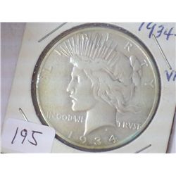 1934-S PEACE SILVER DOLLAR (KEY DATE)