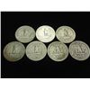 Image 2 : 7 ASSORTED 40'S WASHINGTON SILVER QUARTERS