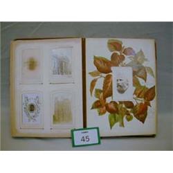 Victorian photograph album with contents to include photograph of Garibaldi.