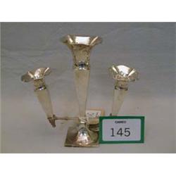 Silver hallmarked three branch candlelabrum, Birmingham 1913.