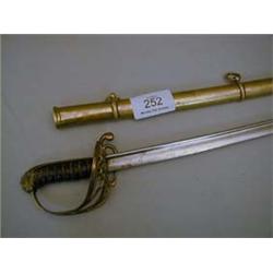 Victorian infantry officer's sword in original scabbard, circa 1860.