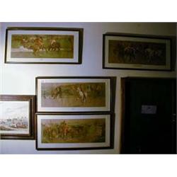 Set of four Lionel Edwards hunting prints.