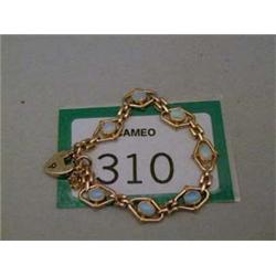 9ct rose gold opal bracelet.