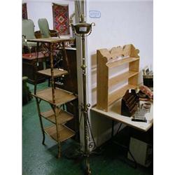 Victorian brass telescopic lamp.
