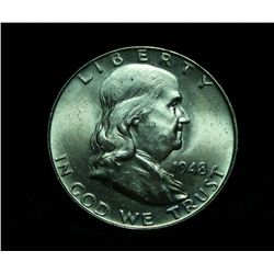1948-p Franklin Half Dollar Grades Choice Uncirculated ms64FBL