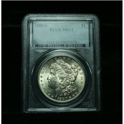PCGS 1880-S Morgan Dollar graded Select Uncirculated ms62  PCGS