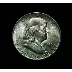 1949-p Franklin Half Dollar Grades Select Uncirculated ms63  98% FBL