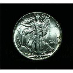 1943-p Walking Liberty Half Dollar 50c Grades Choice Uncirculated ms64