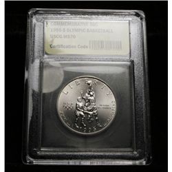 1995-s Olympic Basketball Uncirculated Commemorative Half Dollar Graded ms70