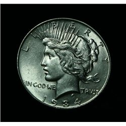 1934-p Peace Dollar $1 Grades Select Uncirculated ms63++